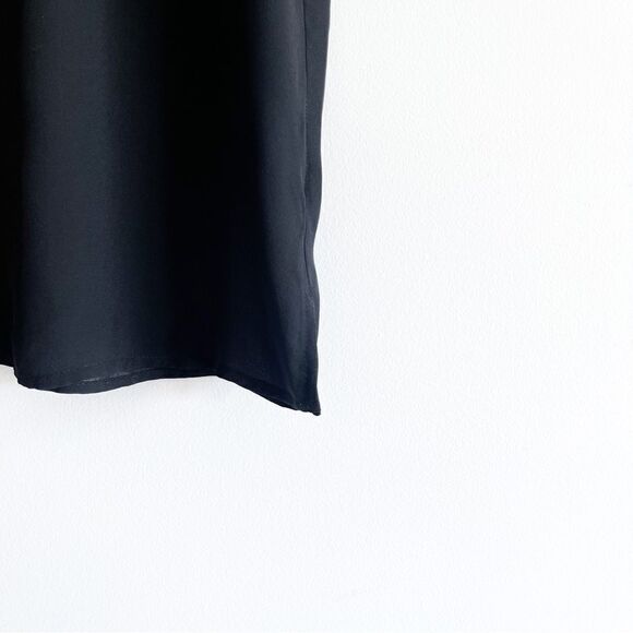 Sweet Rain Blouse Black Sleeveless Front Gold Zipper Women's M Semi-Sheer - Picture 3 of 6